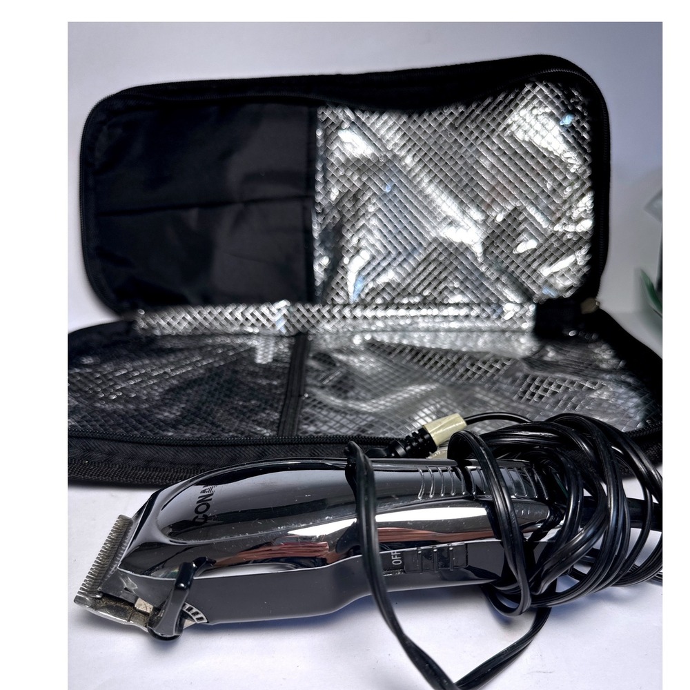 Conair Hair Clipper HC200D Mens Chrome Corded Trimmer Calista Tool Case Works